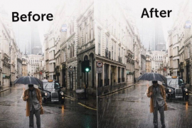 2020 最新PS下雨特效插件Photoshop插件一键模拟降雨